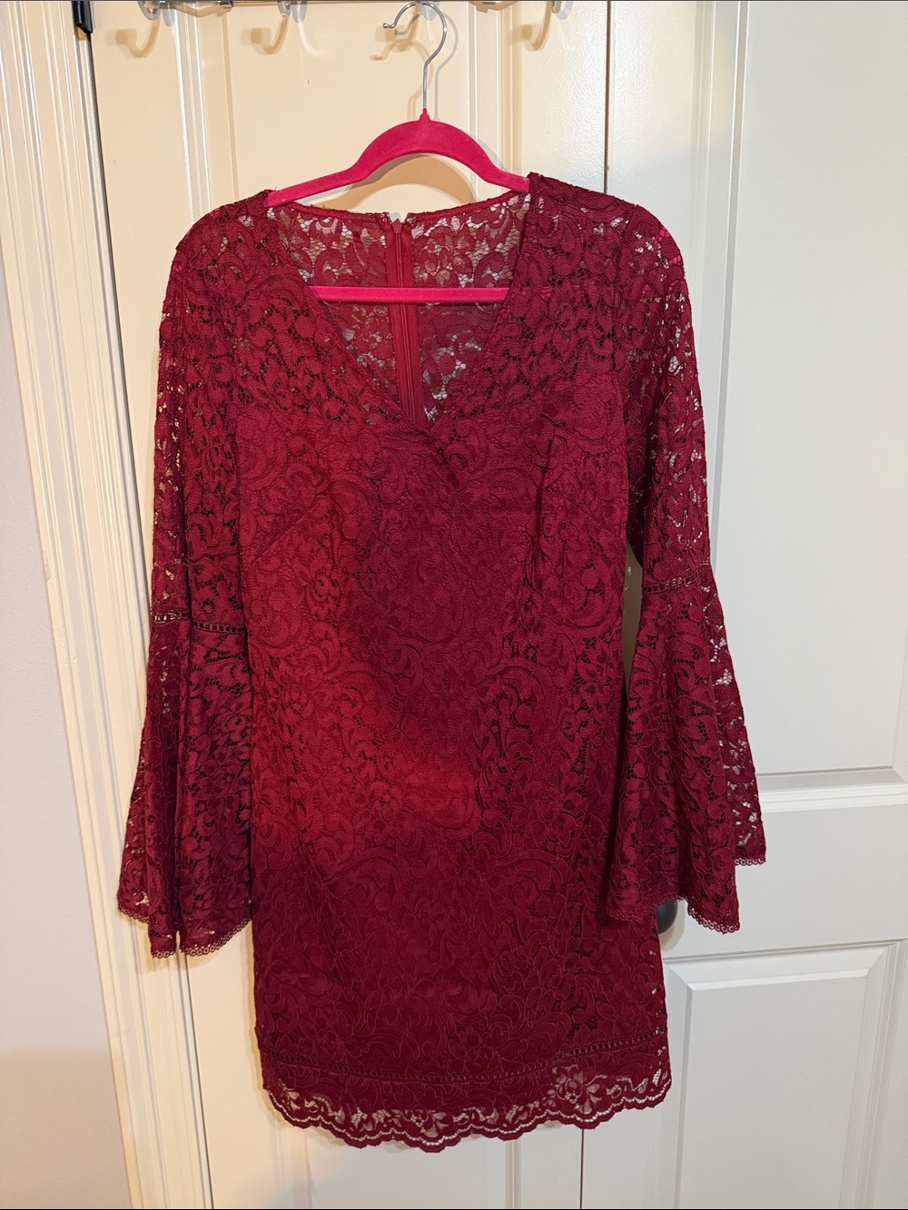 White House Black Market Lace Bell-Sleeve Dress